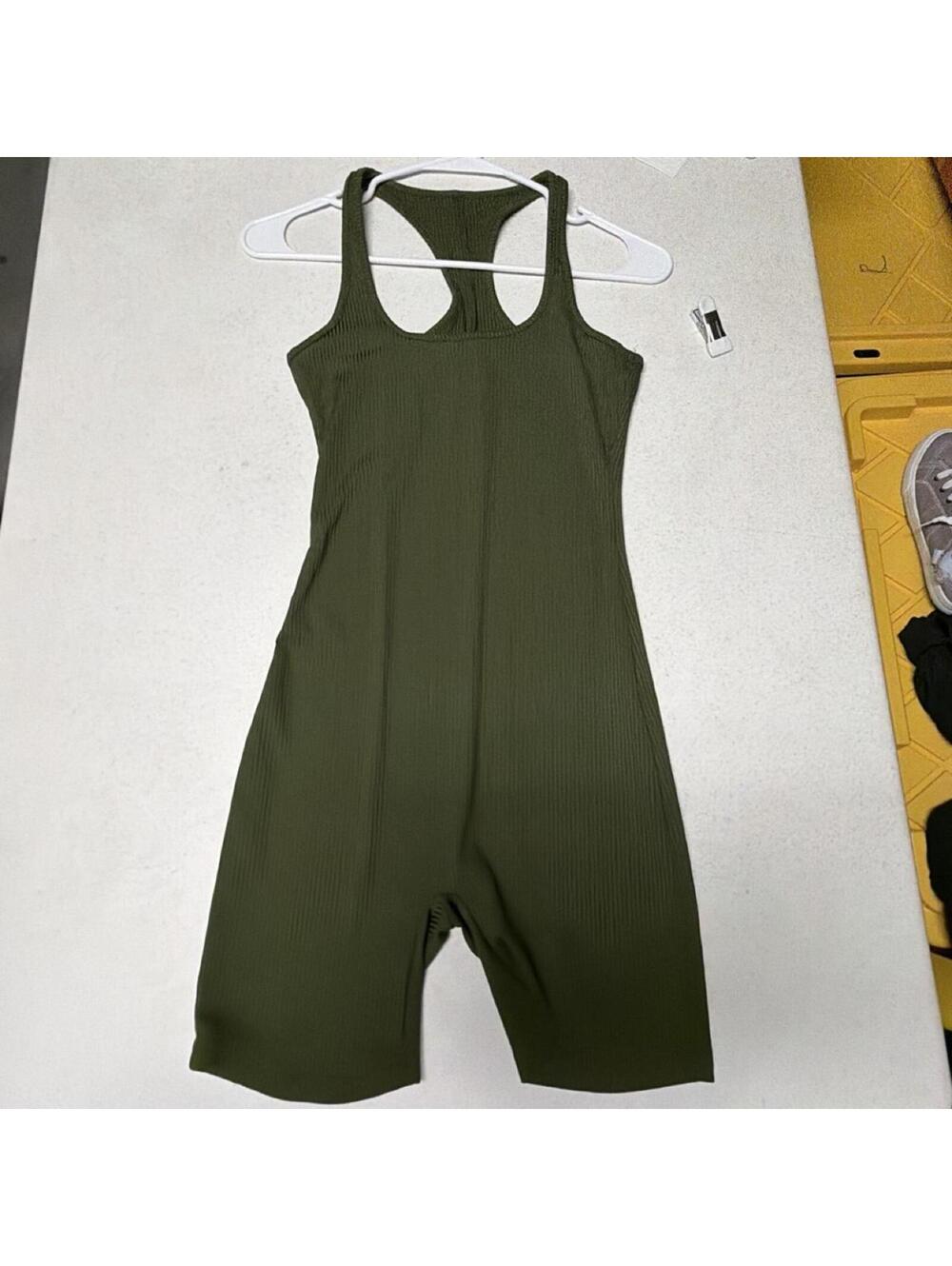 Women's Green and Khaki Playsuit-romper